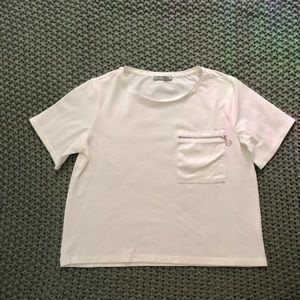 ZARA White Crop Top